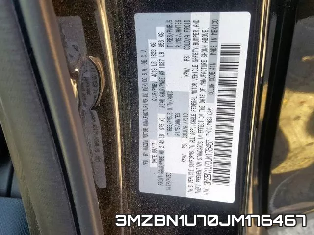 3MZBN1U70JM176467 фото 2