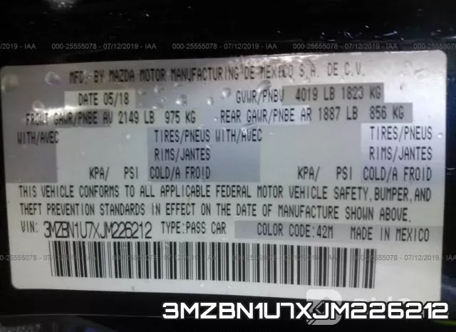 3MZBN1U7XJM226212 фото 10