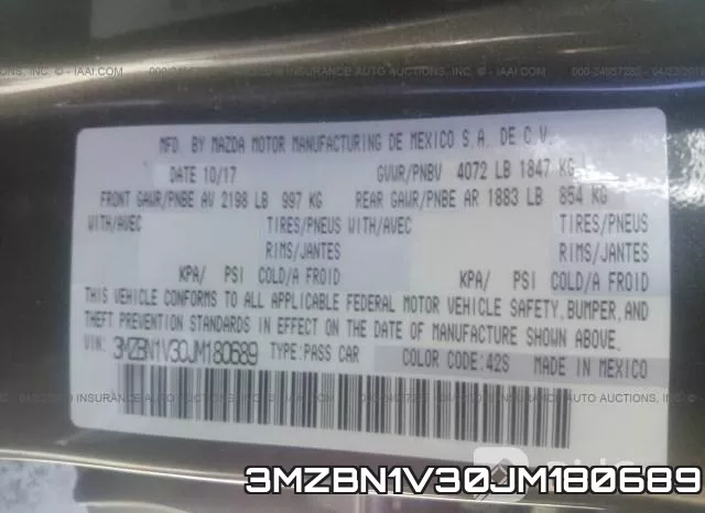 3MZBN1V30JM180689 фото 10