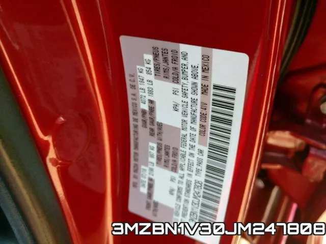3MZBN1V30JM247808 фото 2