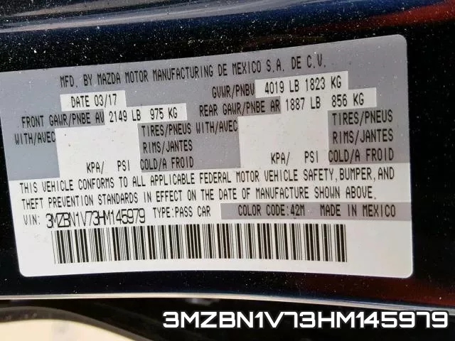 3MZBN1V73HM145979 фото 2