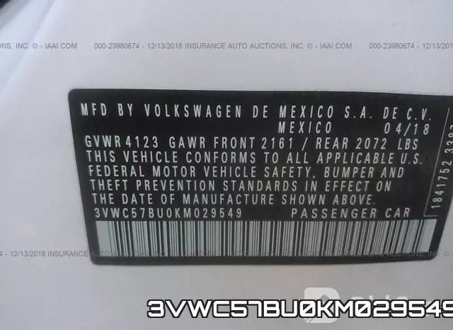 3VWC57BU0KM029549 фото 10