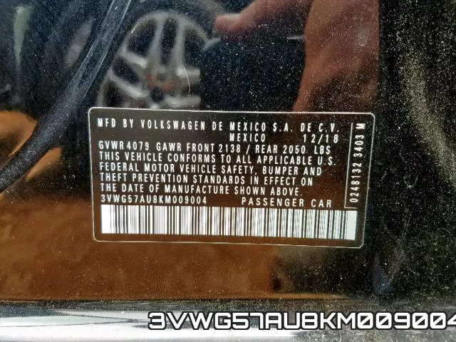 3VWG57AU8KM009004 фото 2