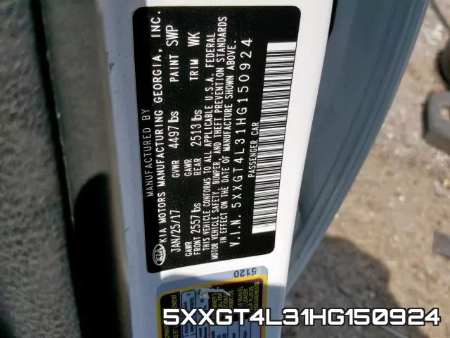 5XXGT4L31HG150924 фото 2