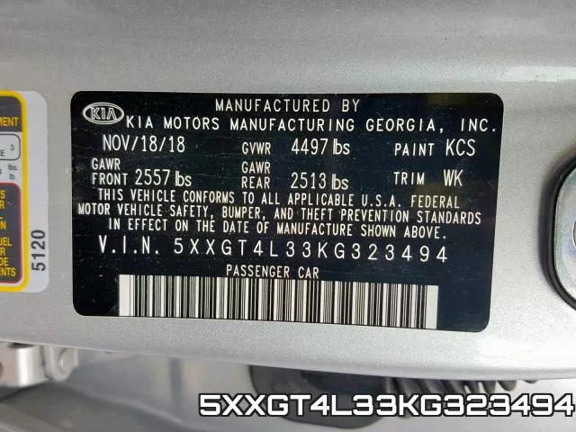 5XXGT4L33KG323494 фото 2