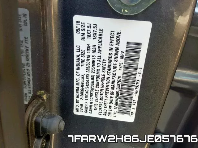 7FARW2H86JE057676 фото 2