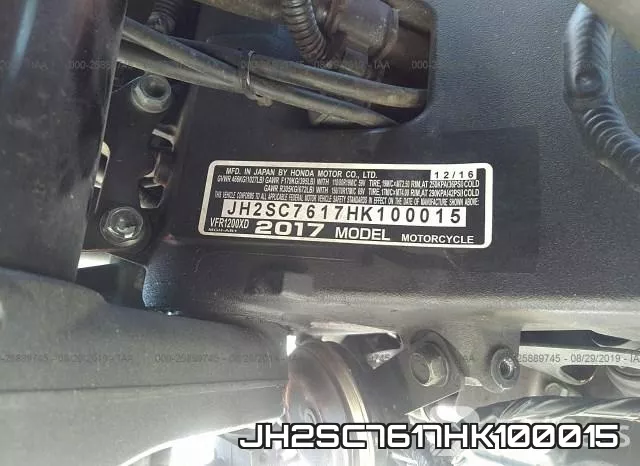 JH2SC7617HK100015 фото 2