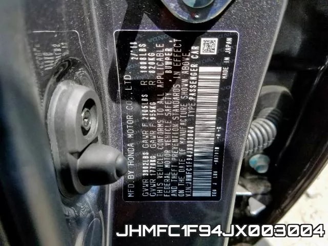JHMFC1F94JX003004 фото 2