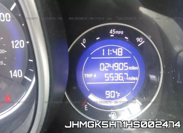 JHMGK5H71HS002474 фото 8