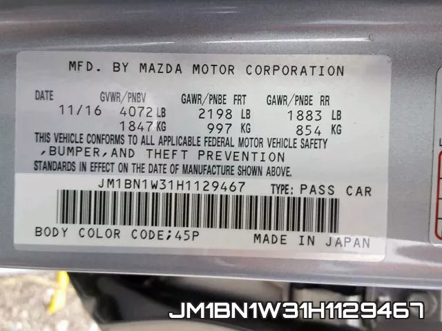 JM1BN1W31H1129467 фото 2