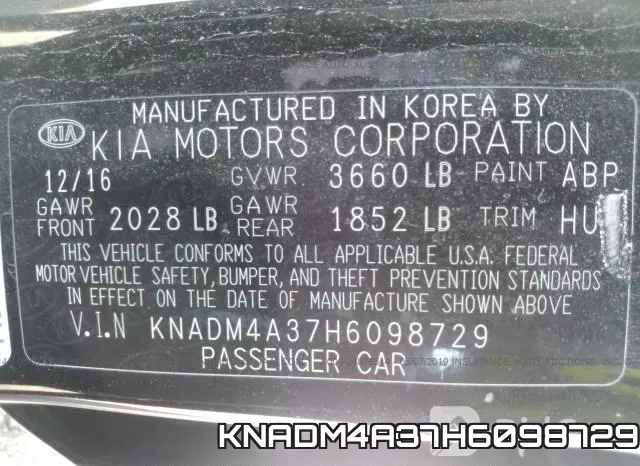 KNADM4A37H6098729 фото 10