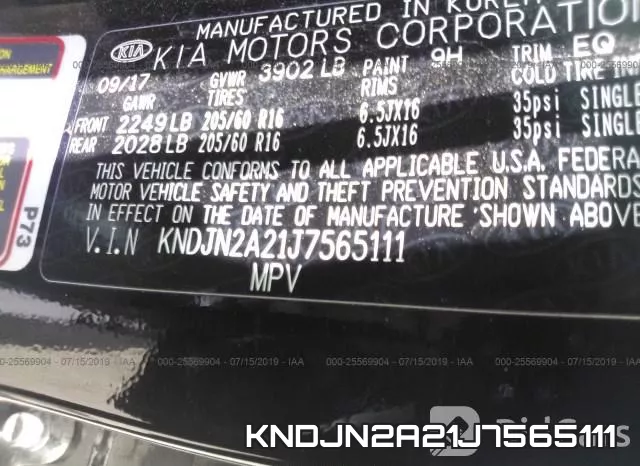 KNDJN2A21J7565111 фото 10