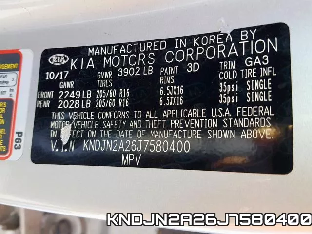 KNDJN2A26J7580400 фото 2