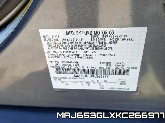 MAJ6S3GLXKC266977 фото 2