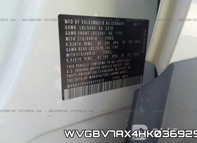 WVGBV7AX4HK036929 фото 9