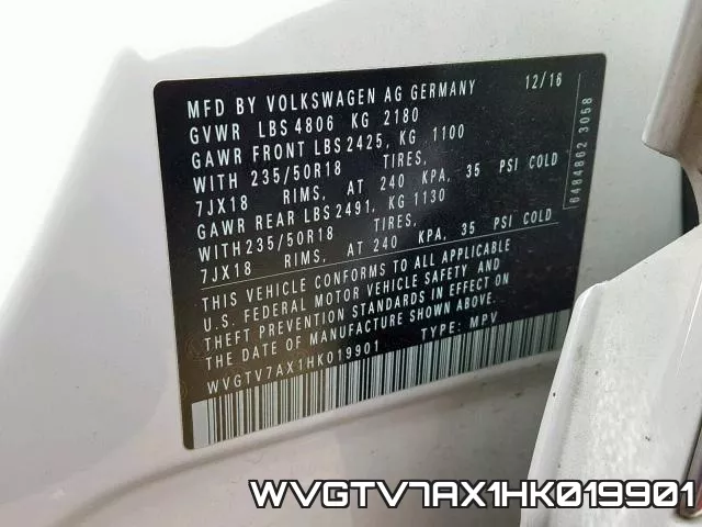 WVGTV7AX1HK019901 фото 2