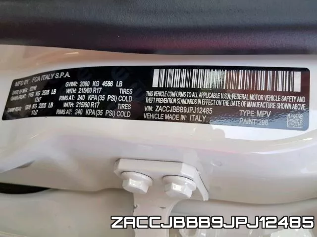 ZACCJBBB9JPJ12485 фото 2