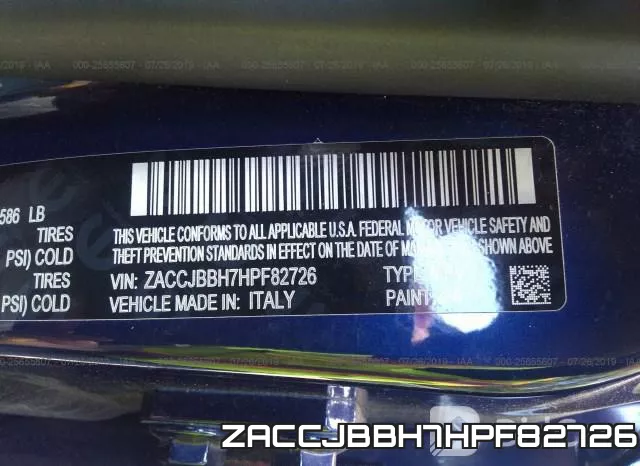 ZACCJBBH7HPF82726 фото 10