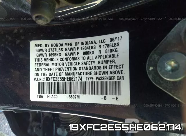 19XFC2E55HE062174 фото 10