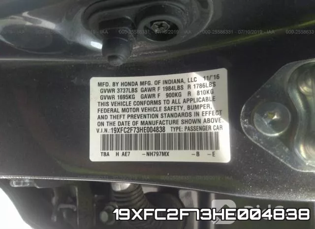19XFC2F73HE004838 фото 10