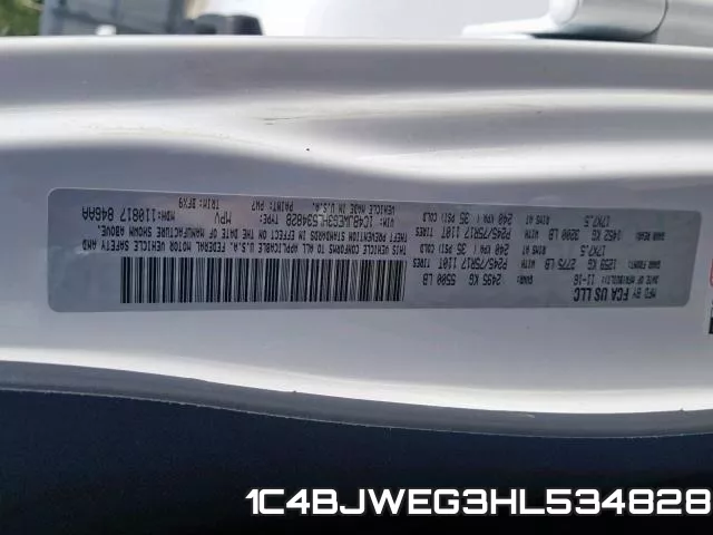 1C4BJWEG3HL534828 фото 2