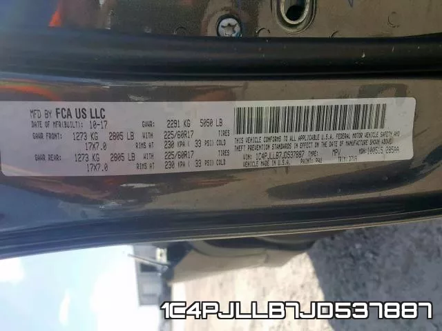 1C4PJLLB7JD537887 фото 2