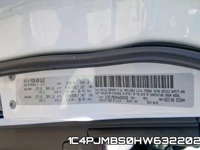 1C4PJMBS0HW632202 фото 2