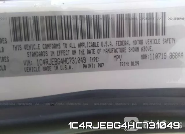 1C4RJEBG4HC731049 фото 10