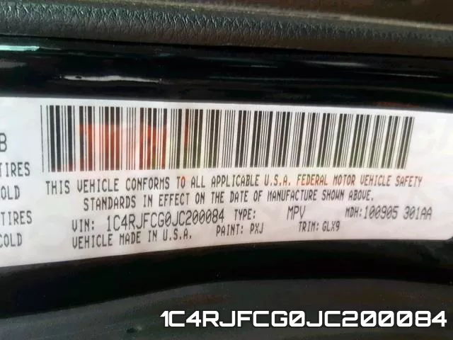 1C4RJFCG0JC200084 фото 2