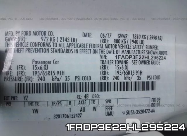 1FADP3E22HL295224 фото 10
