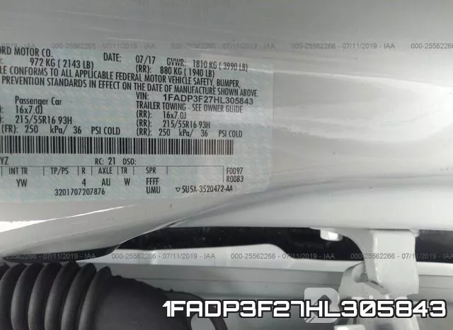 1FADP3F27HL305843 фото 9
