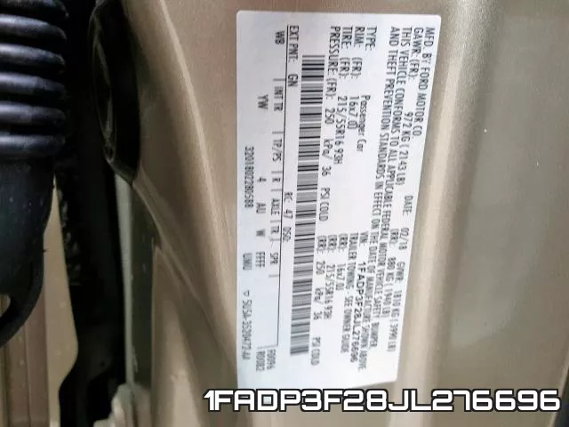 1FADP3F28JL276696 фото 2