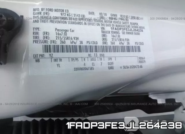 1FADP3FE3JL264238 фото 10