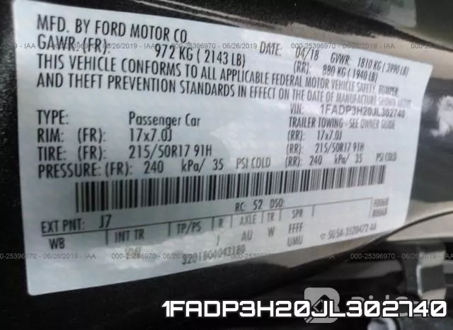 1FADP3H20JL302740 фото 10