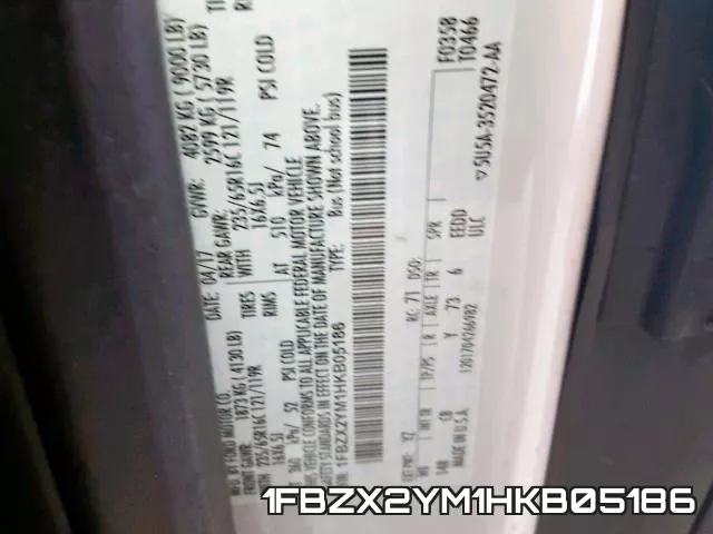 1FBZX2YM1HKB05186 фото 2