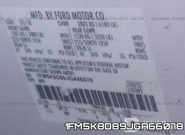1FM5K8D89JGA66078 фото 10