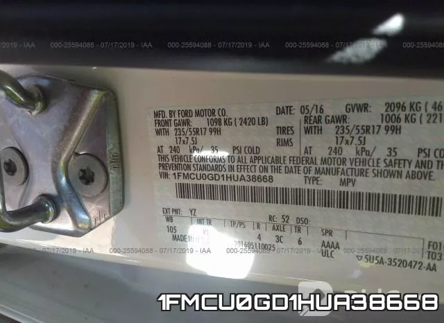 1FMCU0GD1HUA38668 фото 10