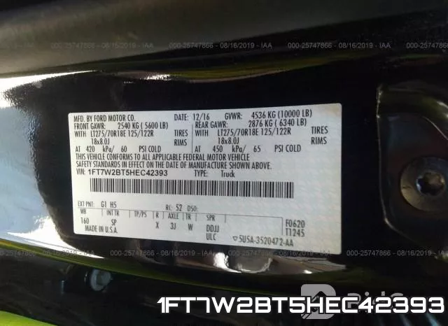 1FT7W2BT5HEC42393 фото 10