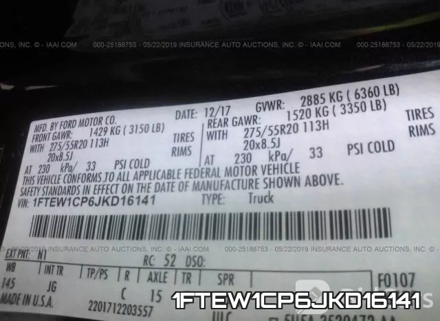 1FTEW1CP6JKD16141 фото 10