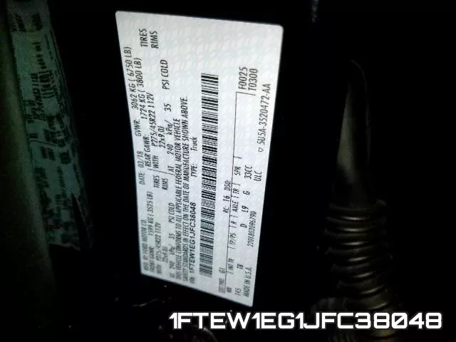 1FTEW1EG1JFC38048 фото 2