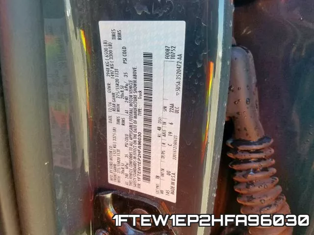 1FTEW1EP2HFA96030 фото 2