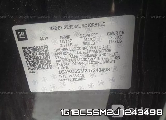 1G1BC5SM2J7243498 фото 10