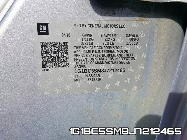 1G1BC5SM8J7212465 фото 2