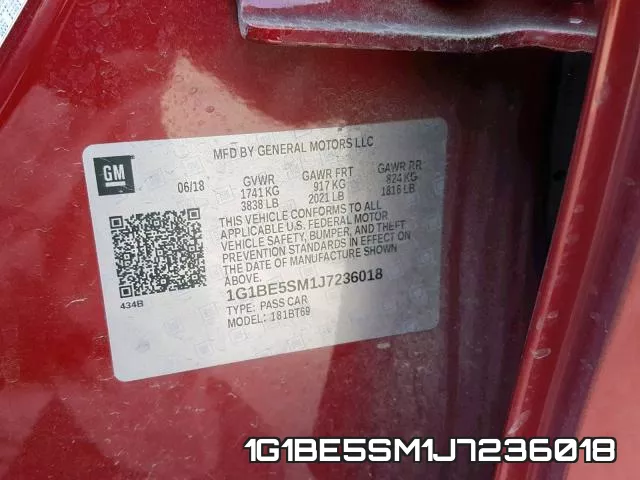 1G1BE5SM1J7236018 фото 2