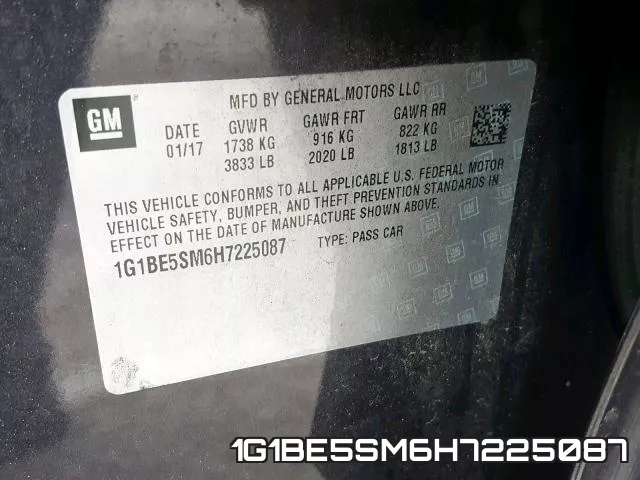 1G1BE5SM6H7225087 фото 2