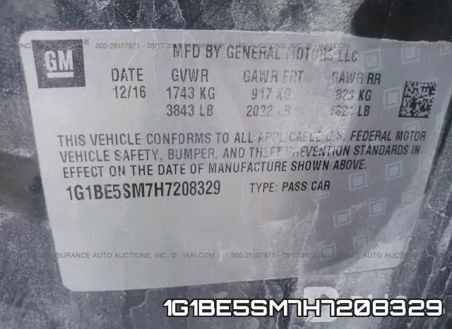 1G1BE5SM7H7208329 фото 10