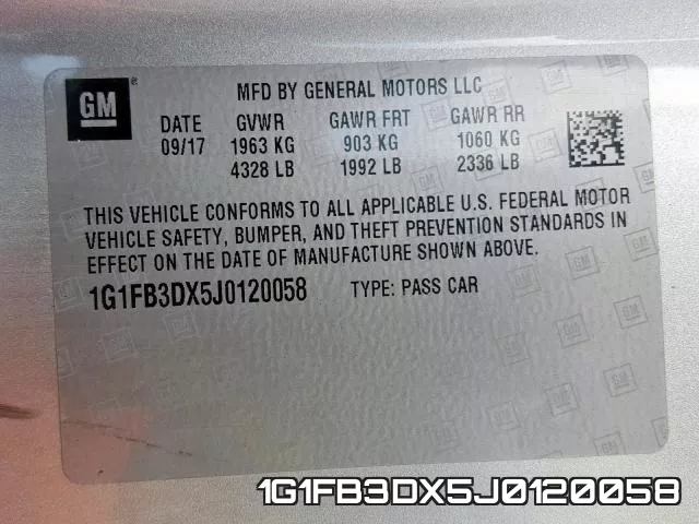 1G1FB3DX5J0120058 фото 2