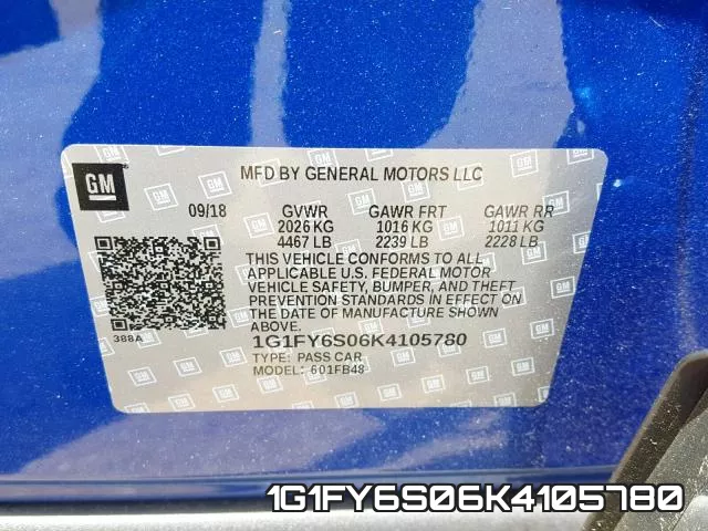 1G1FY6S06K4105780 фото 2