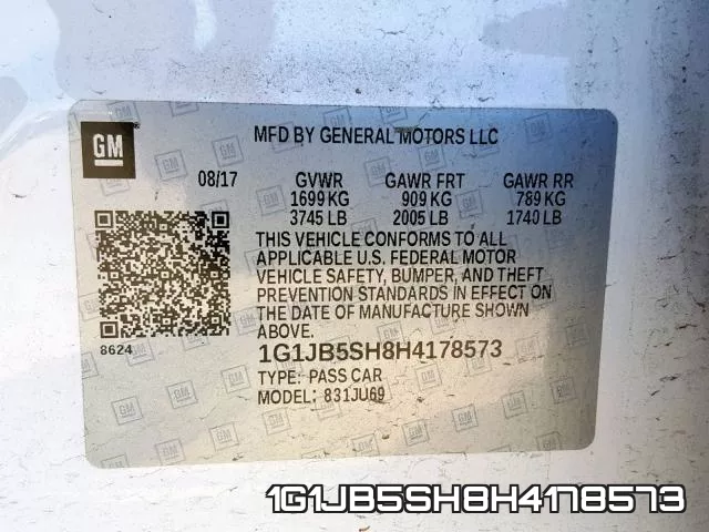 1G1JB5SH8H4178573 фото 2