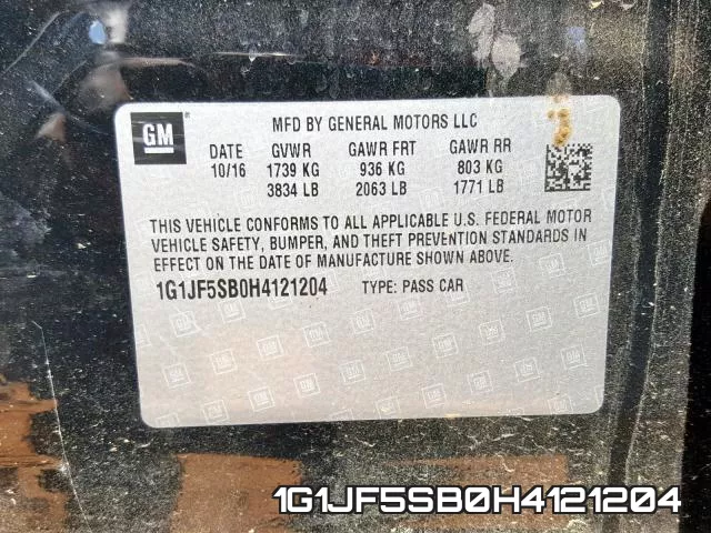 1G1JF5SB0H4121204 фото 2